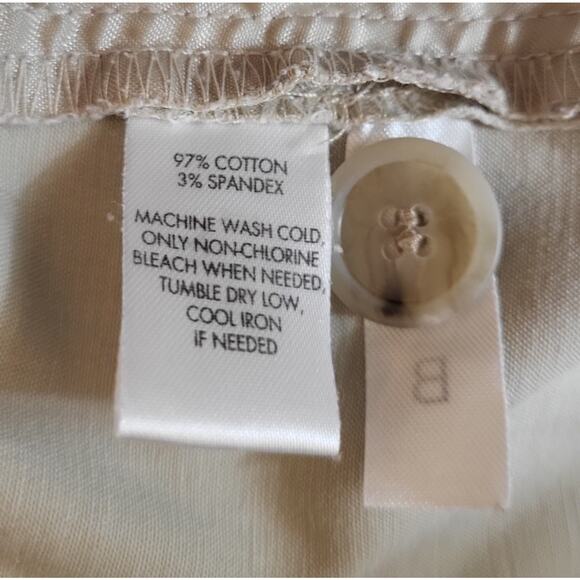 Ann Taylor LOFT Women’s Khaki Wide Leg Trousers Size 18T Tall Lightweight Chinos - Picture 13 of 13